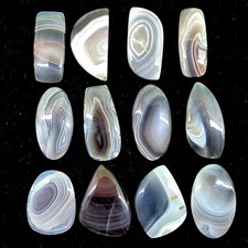 12 Pcs Natural Botswana Agate