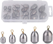 20 Fishing Weights Sinkers Drop Shot Non Toxic Carp Course Bait Fishing