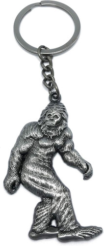 Metal bigfoot keychain - bigfoot,