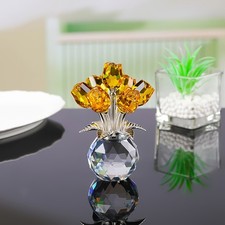 Crystal Rose Flower Ornament