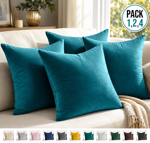 Soft velvet cushion - cushion, covers