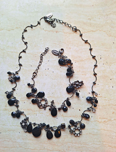 Black glass teardrop - glass,
