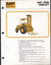 Massey Ferguson "MF 2500" Industrial Forklift Brochure Leaflet