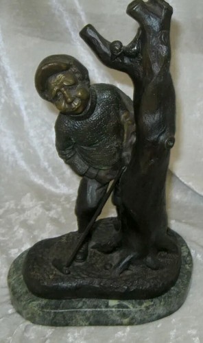 1978 rare bronze golfer statue - rare,