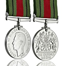 THE DEFENCE MEDAL Silver Replica. World War 2 Campaign/Military WW2 1945