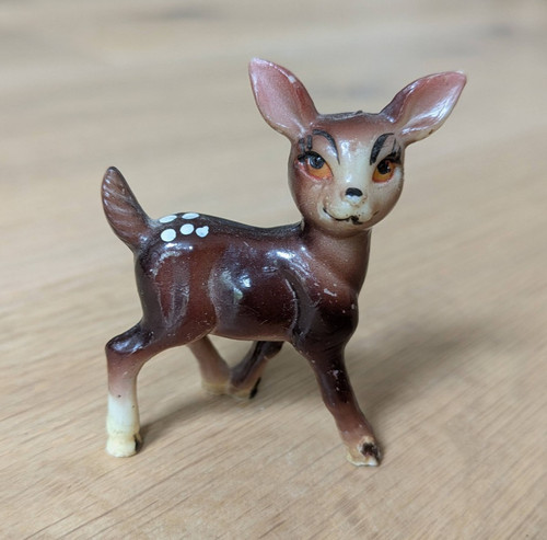 Vintage acrylic baby deer fawn - acrylic,