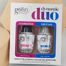 Gelish Harmony Dynamic DUO GEL SET Polish Foundation Base Top Coa - New boxed