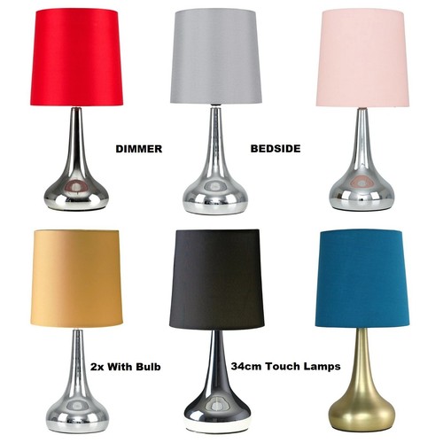 Pair touch table lamps - (2x),