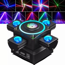 140W Disco 4Arms Rotation Laser LED Moving Head Stage Lights DMX DJ Party Lights
