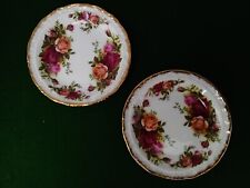 2 x Royal Albert OLD COUNTRY ROSES  - Small Round Pin / Ring / Trinket Dish 12cm