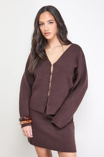 Oasis chocolate cardigan - oasis,