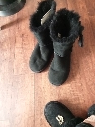 Black bow ugg - boots, size