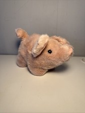 Vintage Chad Valley Pig Farm Animal Soft Plush Toy 8" Pink 