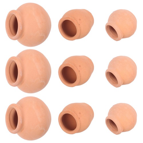 9pcs mini terracotta clay - 9pcs,