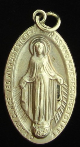 Vintage mary medal religious - vintage,