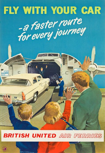 Vintage airline poster - airline, old