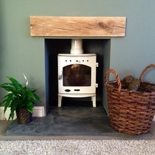 Oak Mantle Beam Fireplace - Lintel Floating Shelf Mantelpiece Wooden Shelf