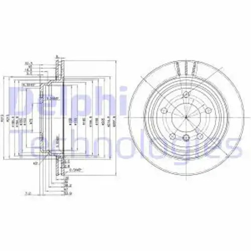 Brake disc vented bg3042 - vented,