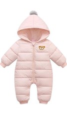 Vine Pink Romper Suit Quilted