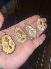 4 Plastic ? First Holy Communion Medals Religous