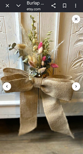 Rustic wedding burlap bow with - rustic,