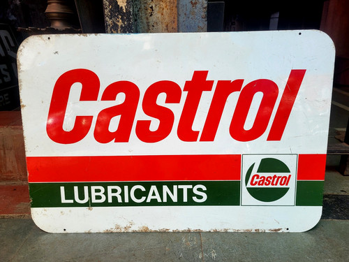 Vintage old tin - sign, castrol