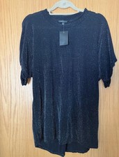 Peacocks black sparkly top