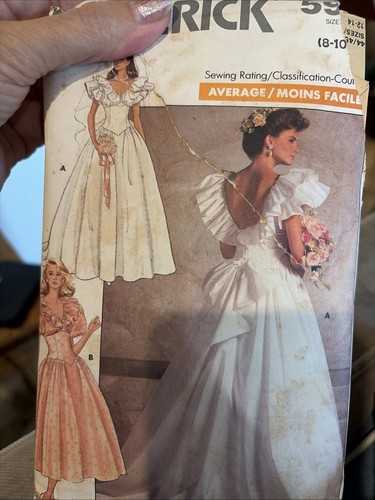 Vintage butterick 5991 wedding - vintage,