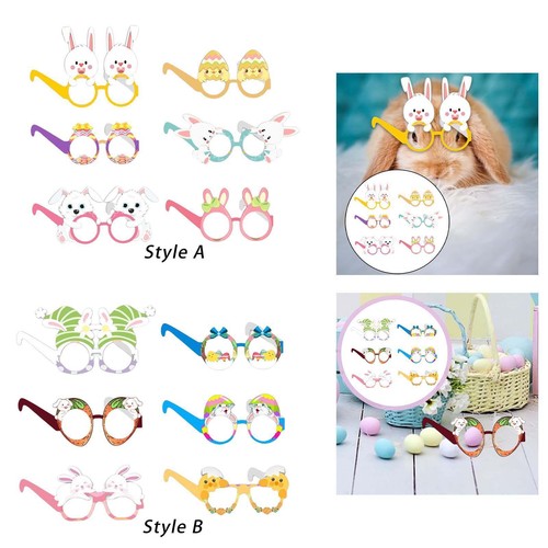 6pcs easter glasses party - 6pcs,