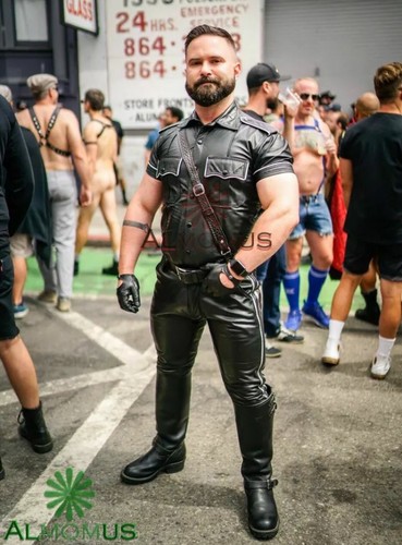 Men real leather pants - men's,
