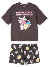 Ladies Pyjamas HELLO KITTY & FRIENDS Woman Cotton Tee Shorts Nightwear Primark