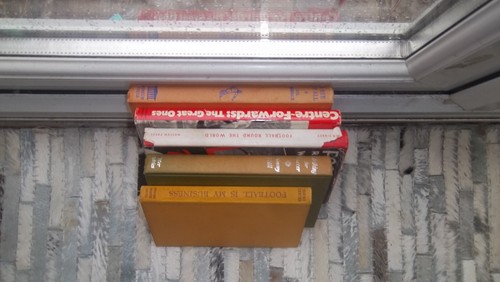 Six old football books about - old,