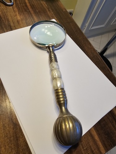Large brass magnifying - 12",