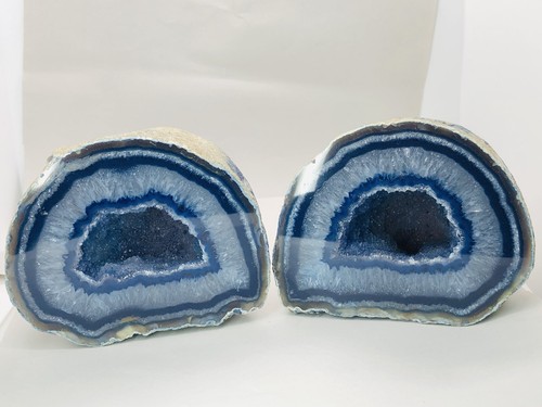 Large blue matching geode set