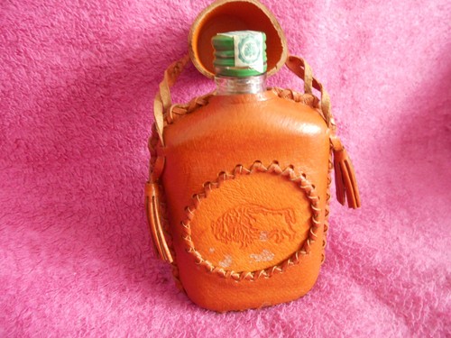 Leather hip flask - leather,