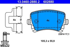 Rear brake pad set - rear,