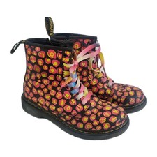 Dr. Martens 1460 J Kids Size UK 2 Multi-Floral Print Zip Boots