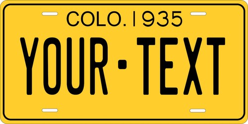 Colorado 1935 license - colorado,