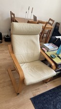 IKEA Poang Cream Leather