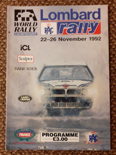 LOMBARD RAC RALLY 1992 - PROGRAMME  Signed !!  Stig Blomqvist