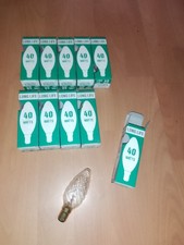 10 X Long Life SBC clear Twisted Candle Bulb Glass Bulb 40W small bayonet new 