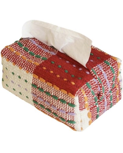 Hand woven tissue holder - woven,