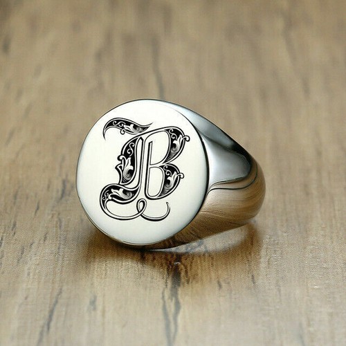 Mens signet ring signature - ring,