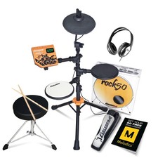 Carlsbro Rock 50 Kids Electronic Drums Set with Stool & Headphones