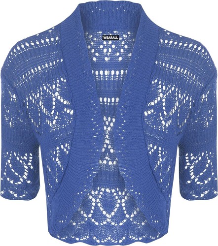 Ladies crochet shrug knitted - shrug,