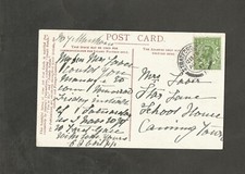 Genealogy postcard Mrs Laver Star Lane School House Canning Town London