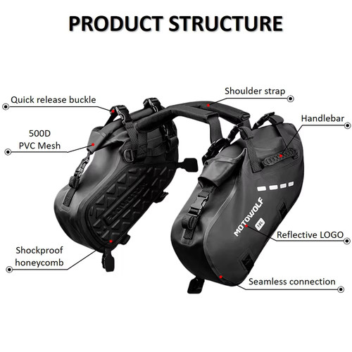 Motowolf 18l waterproof - motowolf,