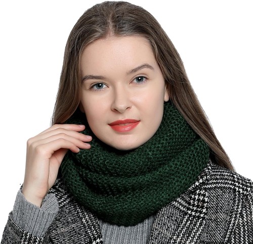 Women loop scarf knit snood - loop,