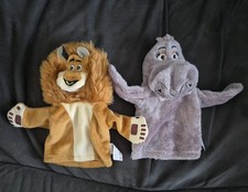 Madagascar Gloria Hippo and Alex lion hand puppets Comfort & Persil plush puppet