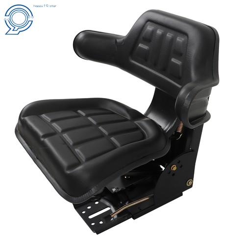 Black tractor suspension seat - tractor,